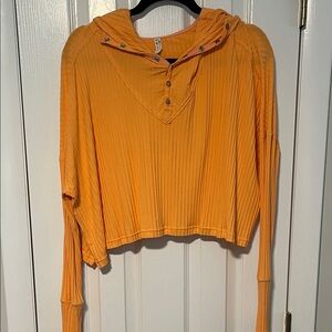 Free People Blissed Out Henley Hoodie